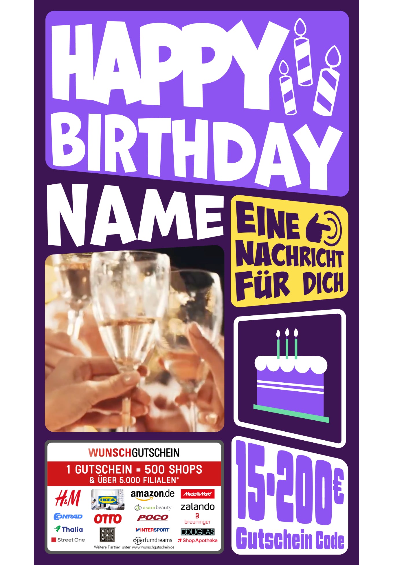 Giftcard - Geburtstag - 03 Happy Birthday