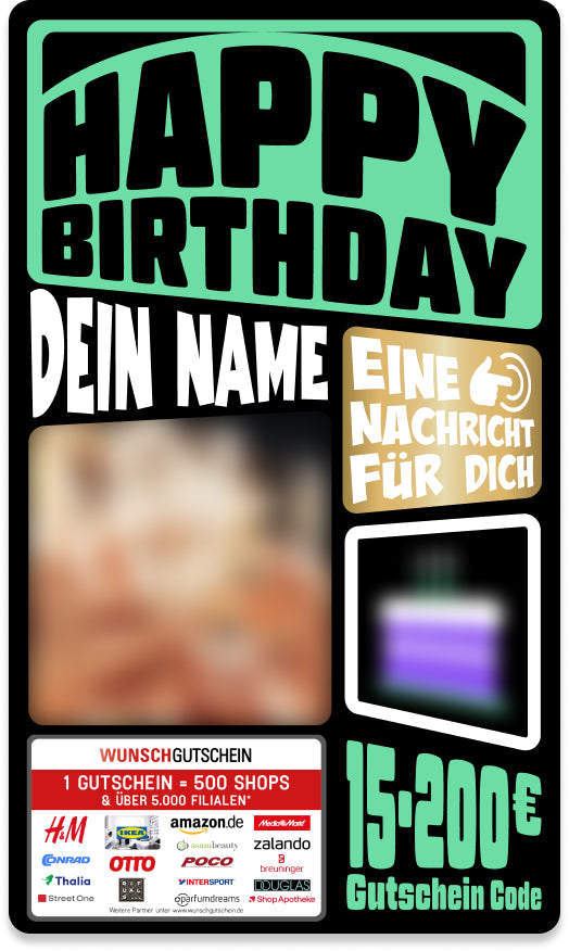 Giftcard - Geburtstag - 02 Happy Birthday