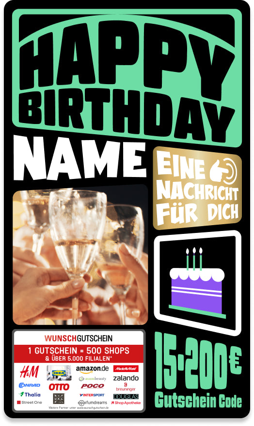 Giftcard - Geburtstag - 02 Happy Birthday