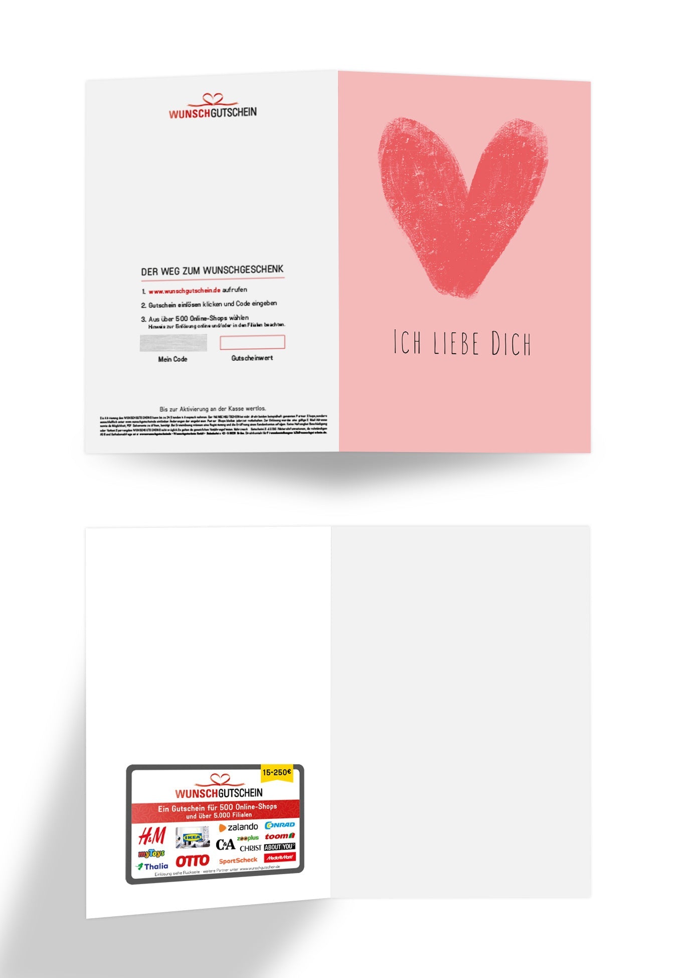 Ich liebe dich - Herz Rosa