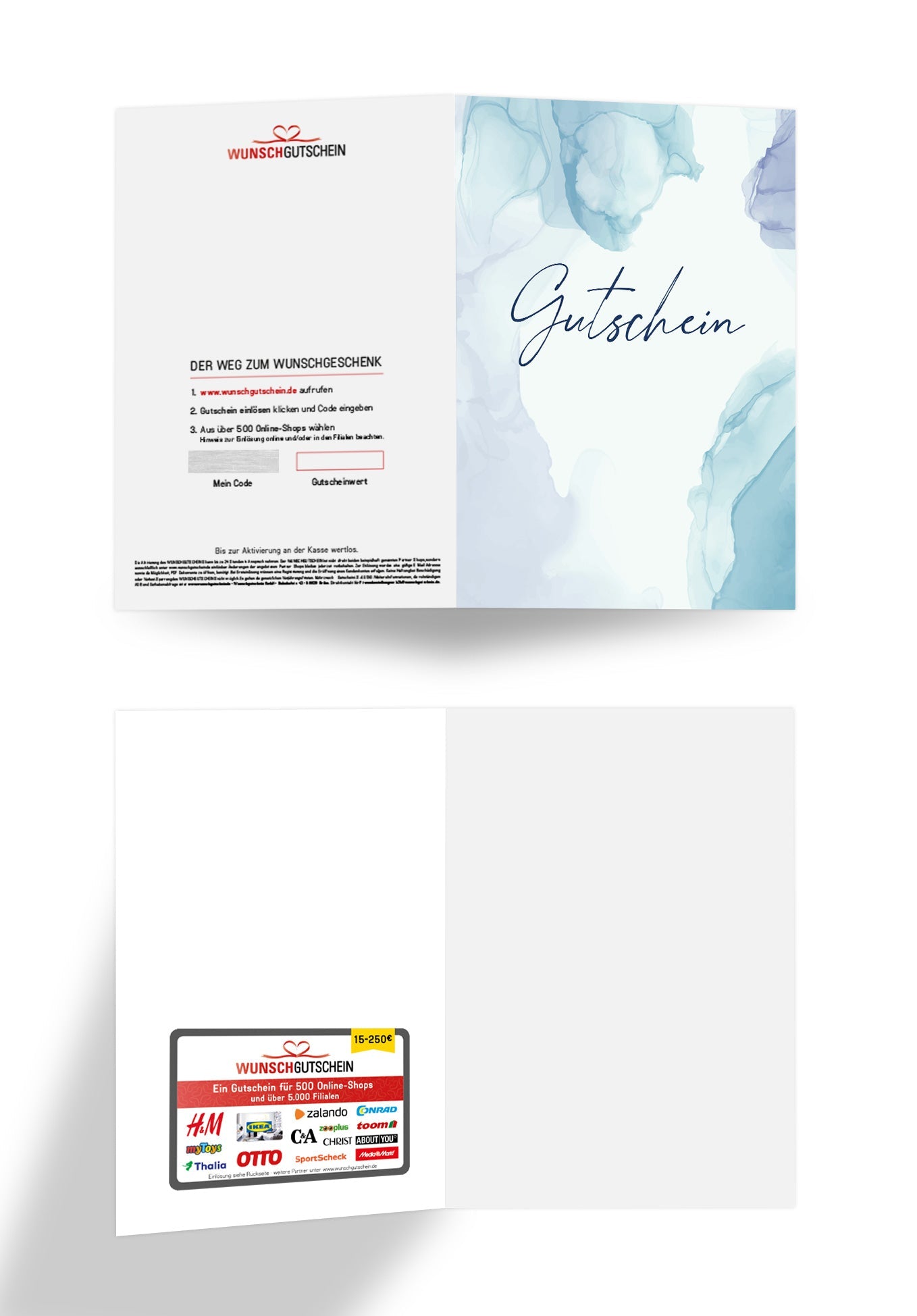 Gutschein - Aquarell blau