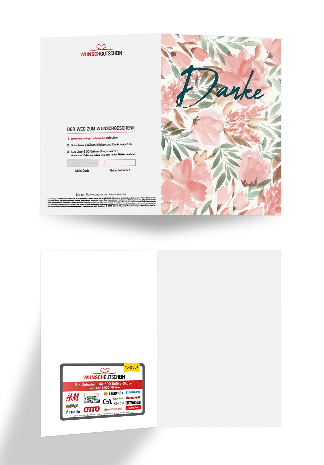 Danke - Aquarell Blume