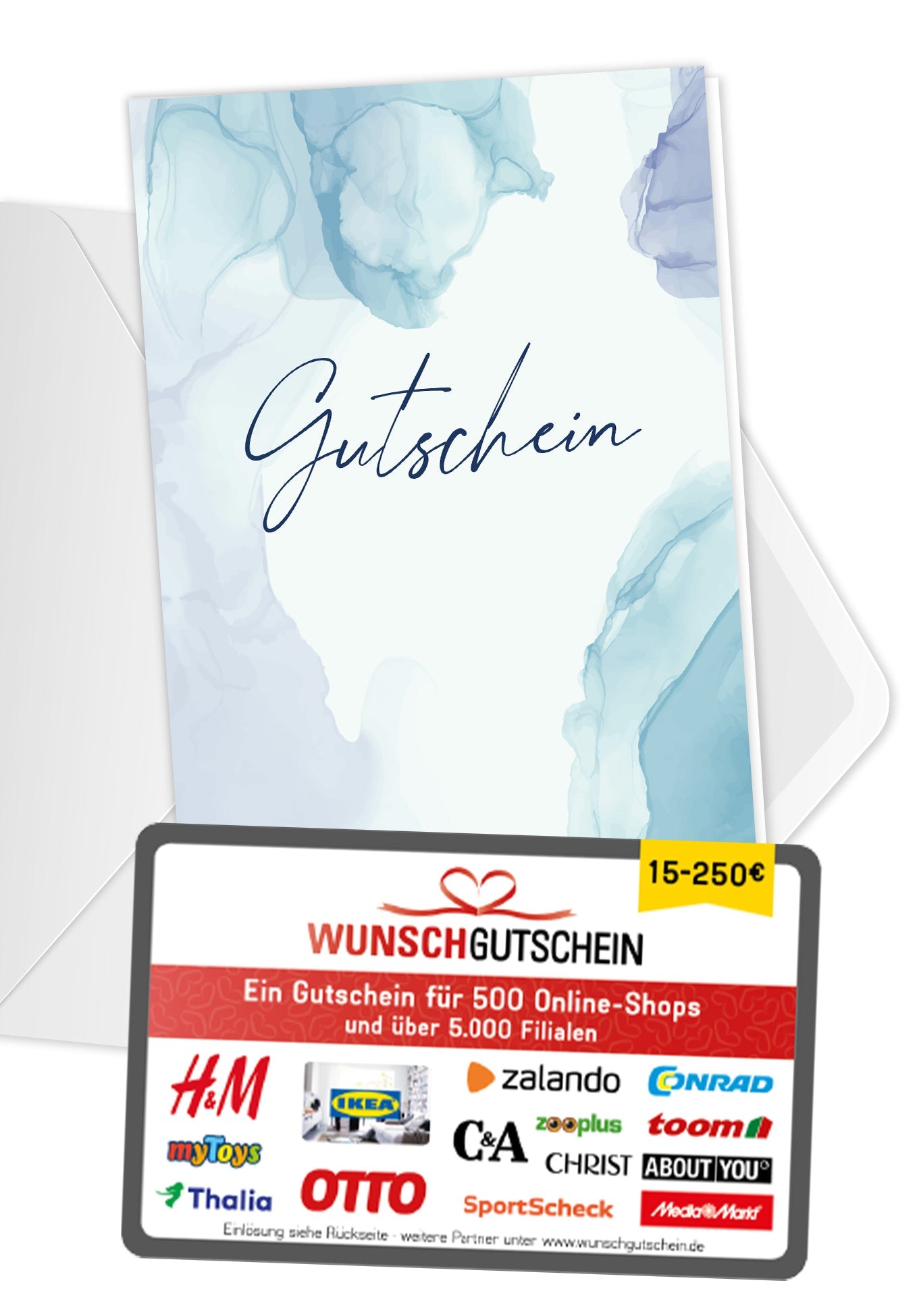 Gutschein - Aquarell blau