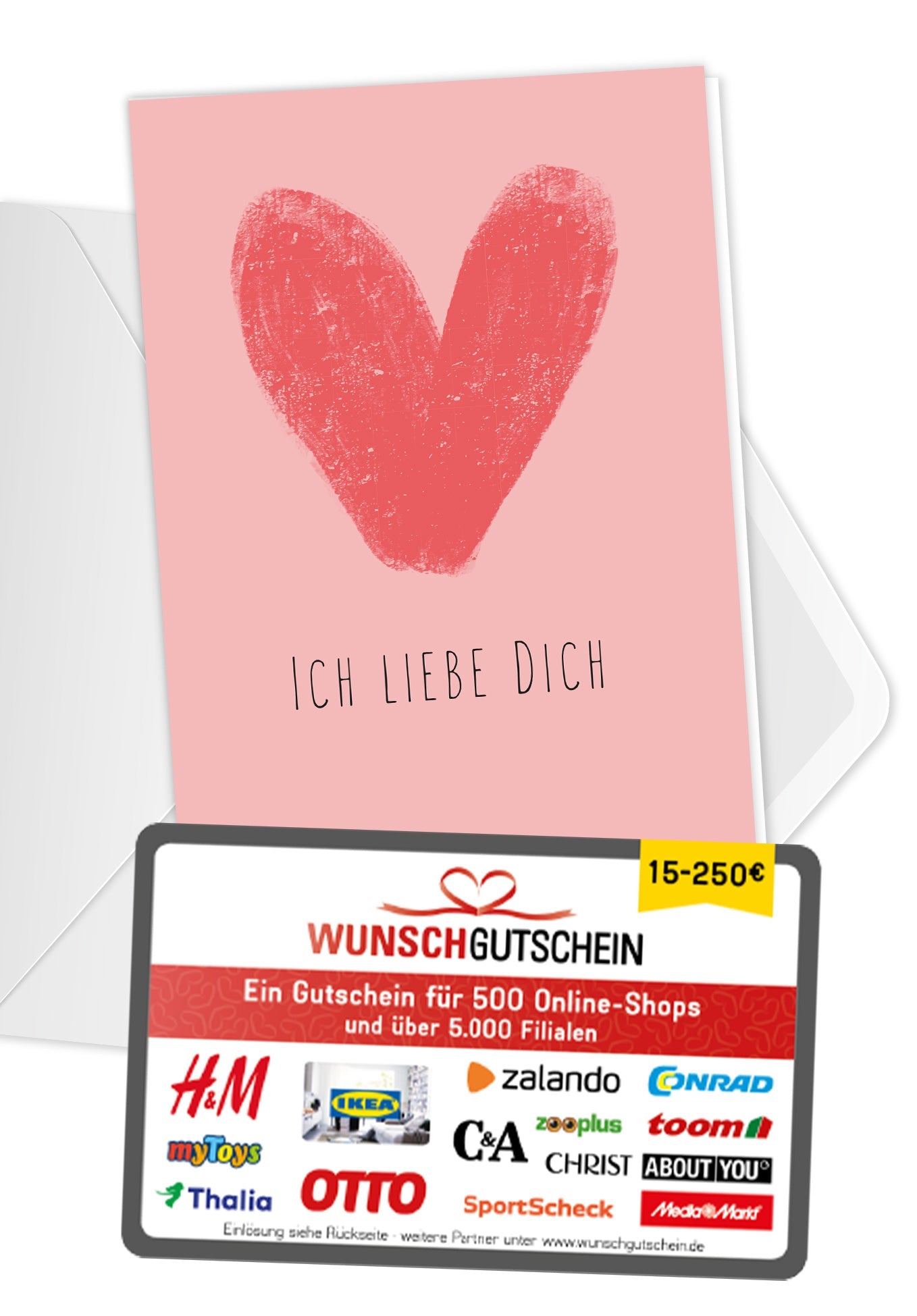 Ich liebe dich - Herz Rosa