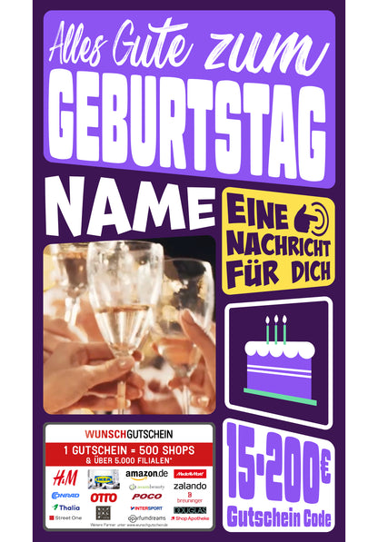 Giftcard - Geburtstag - 05 Alles Gute zum Geburtstag