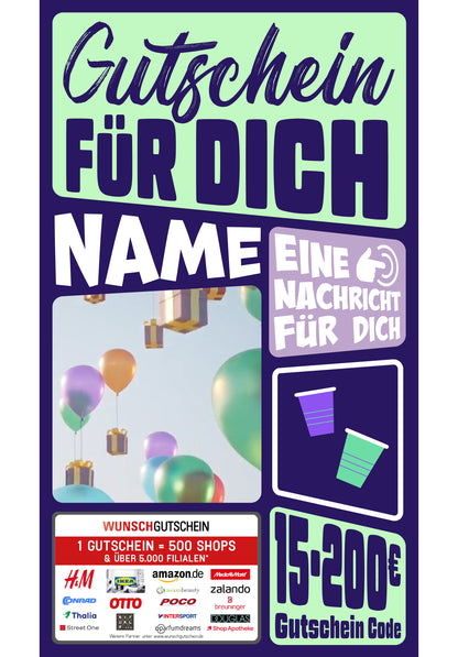 Giftcard - Besondere Anlässe - 02 Gutschein Für dich
