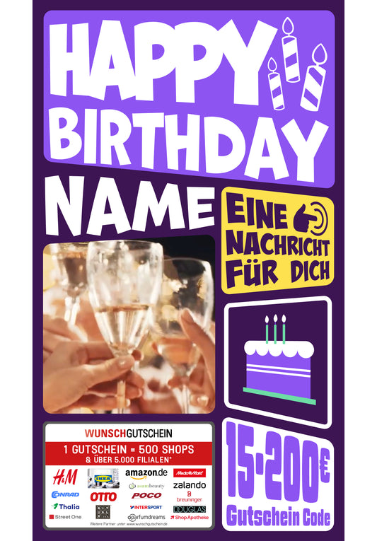 Giftcard - Geburtstag - 03 Happy Birthday