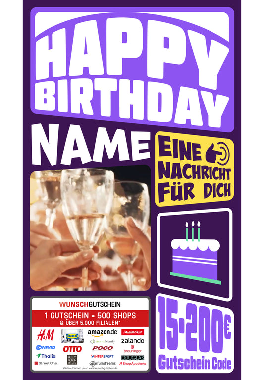 Giftcard - Geburtstag - 02 Happy Birthday