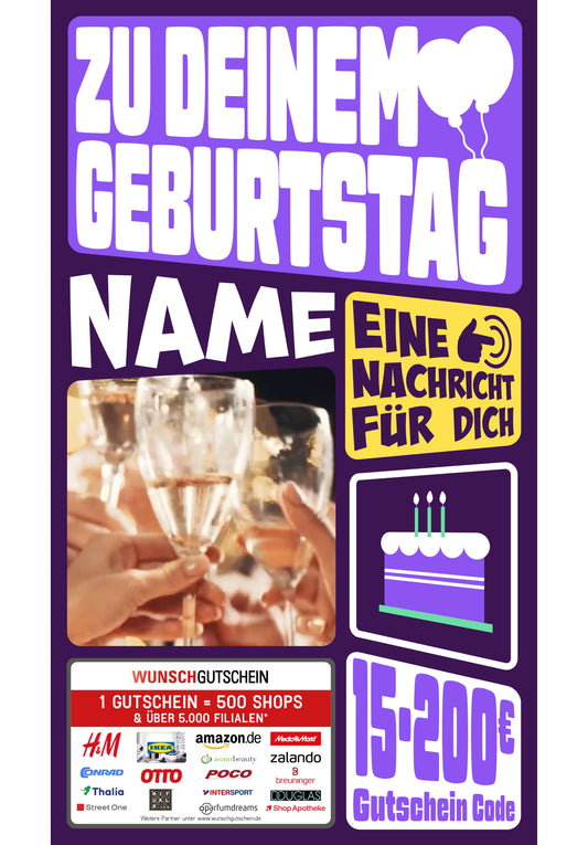 Giftcard - Geburtstag - 06 Zu Deinem Geburtstag