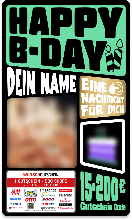Giftcard - Geburtstag - 01 Happy B-day