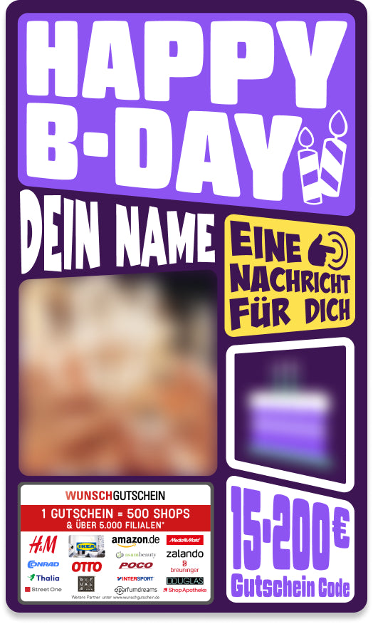 Giftcard - Geburtstag - 01 Happy B-day