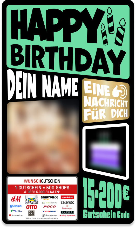 Giftcard - Geburtstag - 03 Happy Birthday