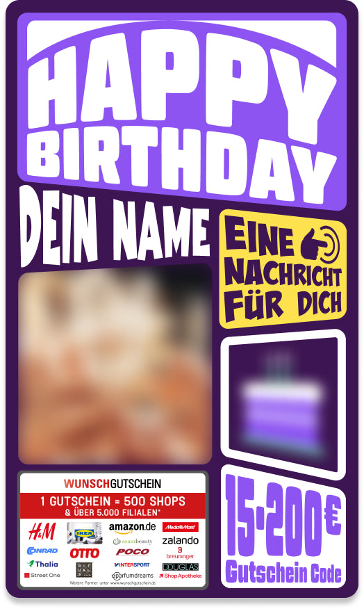 Giftcard - Geburtstag - 02 Happy Birthday