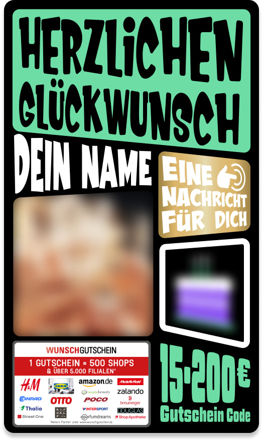 Giftcard - Geburtstag - 07 Herzlichen Glückwunsch
