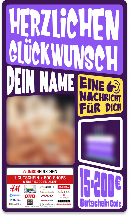 Giftcard - Geburtstag - 07 Herzlichen Glückwunsch