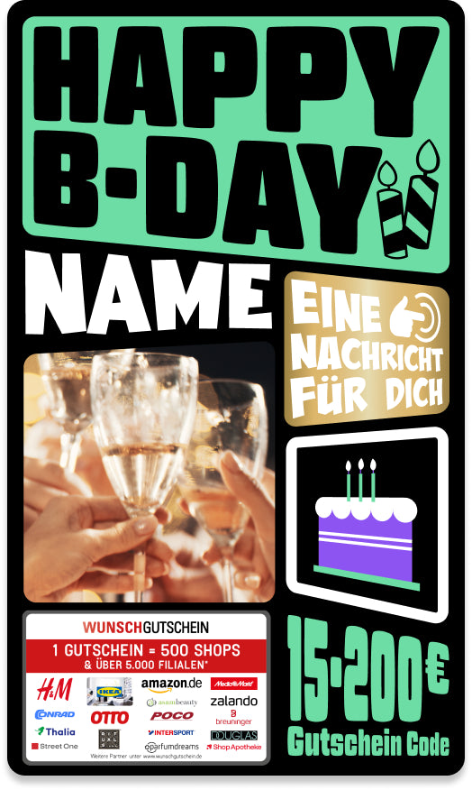 Giftcard - Geburtstag - 01 Happy B-day