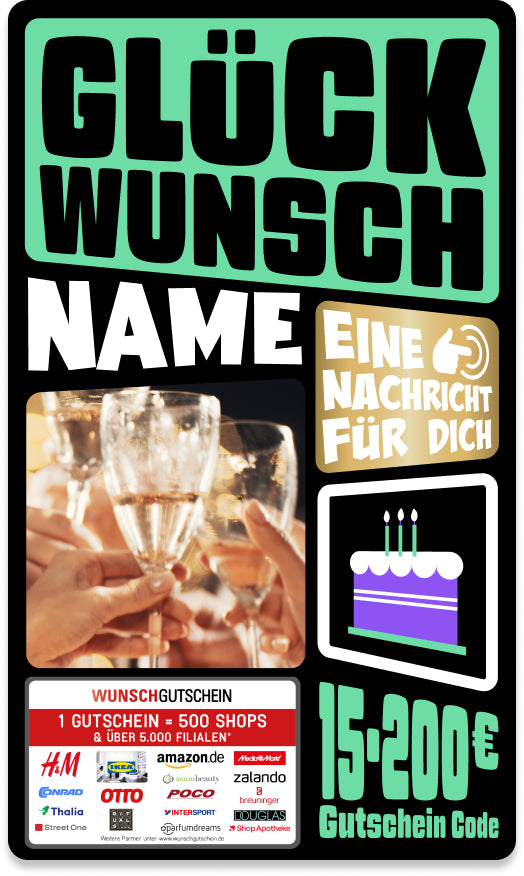Giftcard - Geburtstag - 08 Glückwunsch