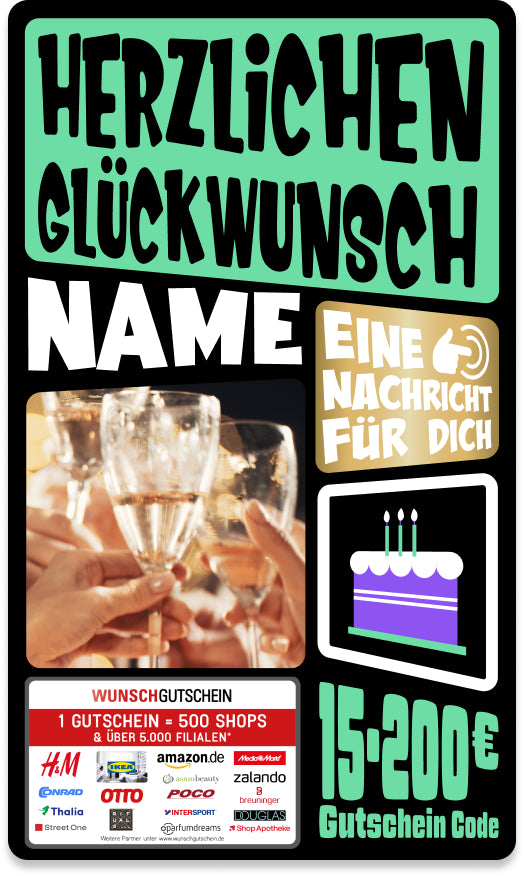 Giftcard - Geburtstag - 07 Herzlichen Glückwunsch