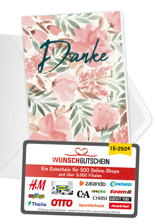 Danke - Aquarell Blume