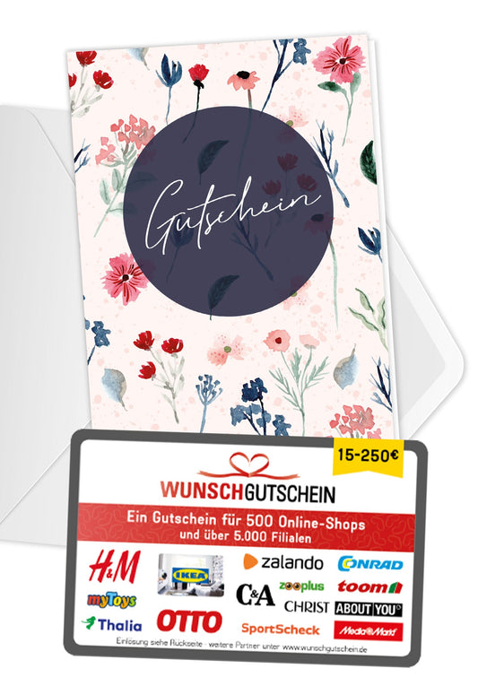 Gutschein - Aquarell Blumen (Gutscheinwert)