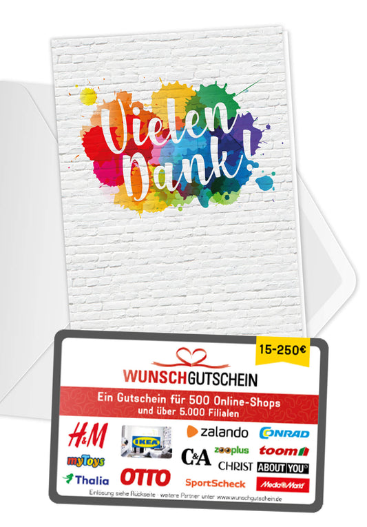 Vielen Dank - Bunte Kleckse