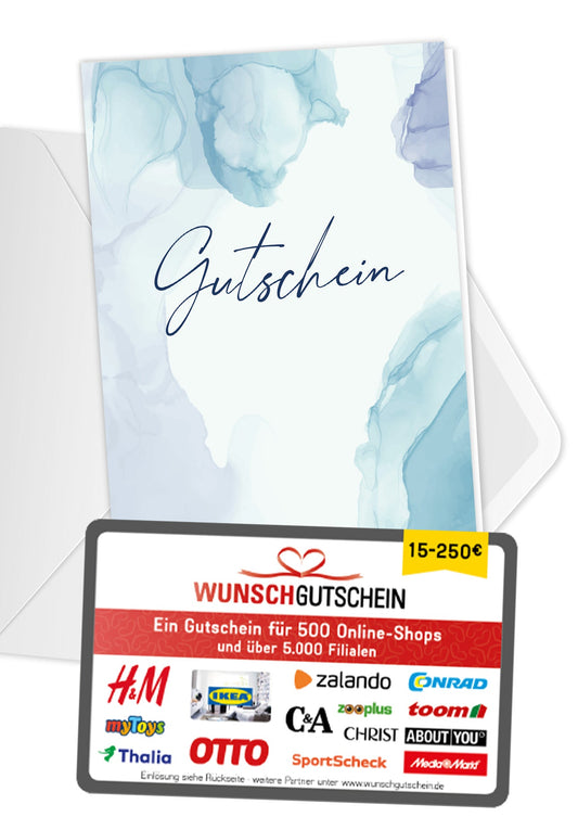 Gutschein - Aquarell blau