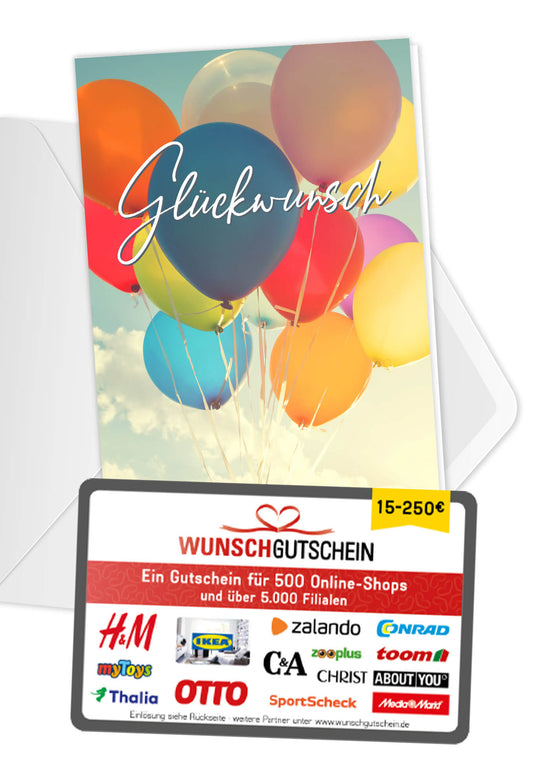 Glückwunsch - Bunte Ballons