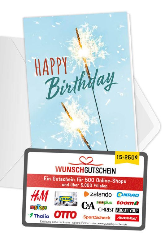 Happy Birthday - Wunderkerzen