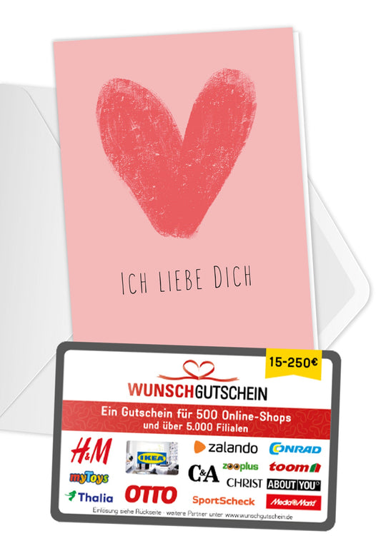 Ich liebe dich - Herz Rosa